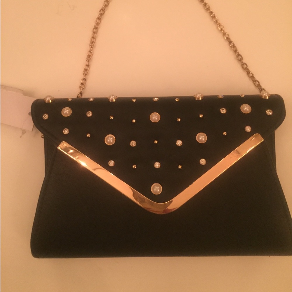Evening bag with pearl detail